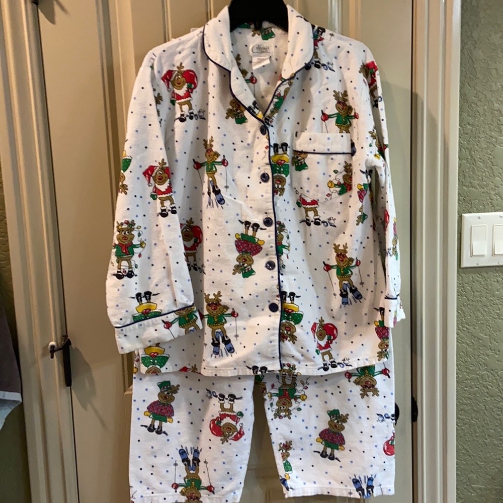 Christmas Themed Pajamas by Cypress Brand.